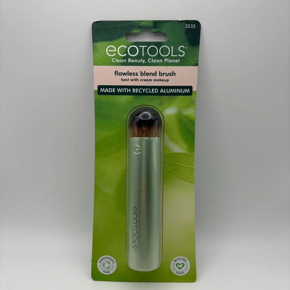 EcoTools Flawless Blend Brush 3233 Cream Makeup Blending Recycled Aluminum NEW